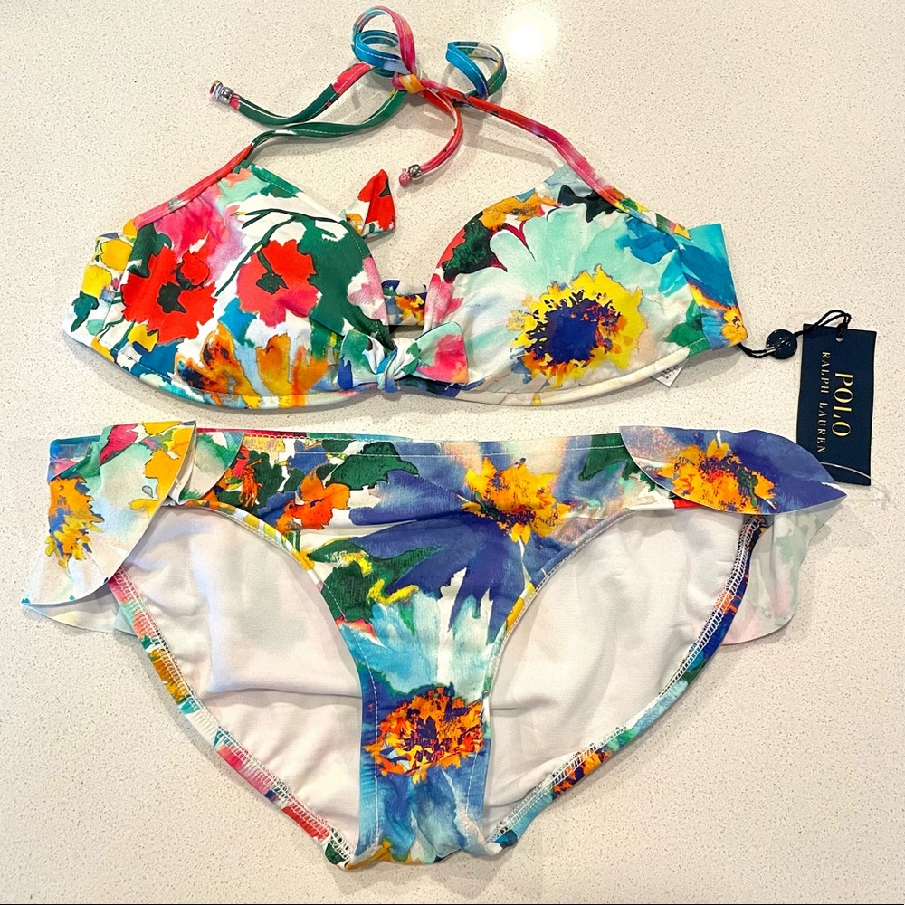 Polo Ralph Lauren Swim Floral Bikini Set NWT